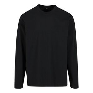 Build Your Brand Mens Sorona Loose Long-Sleeved T-Shirt / Black